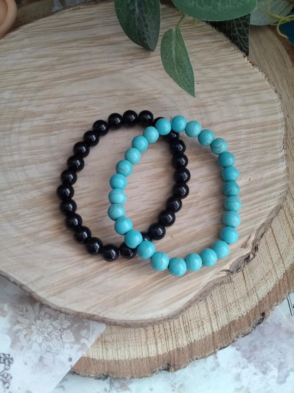 Lot de 2 bracelets en pierres naturelles – photo 2